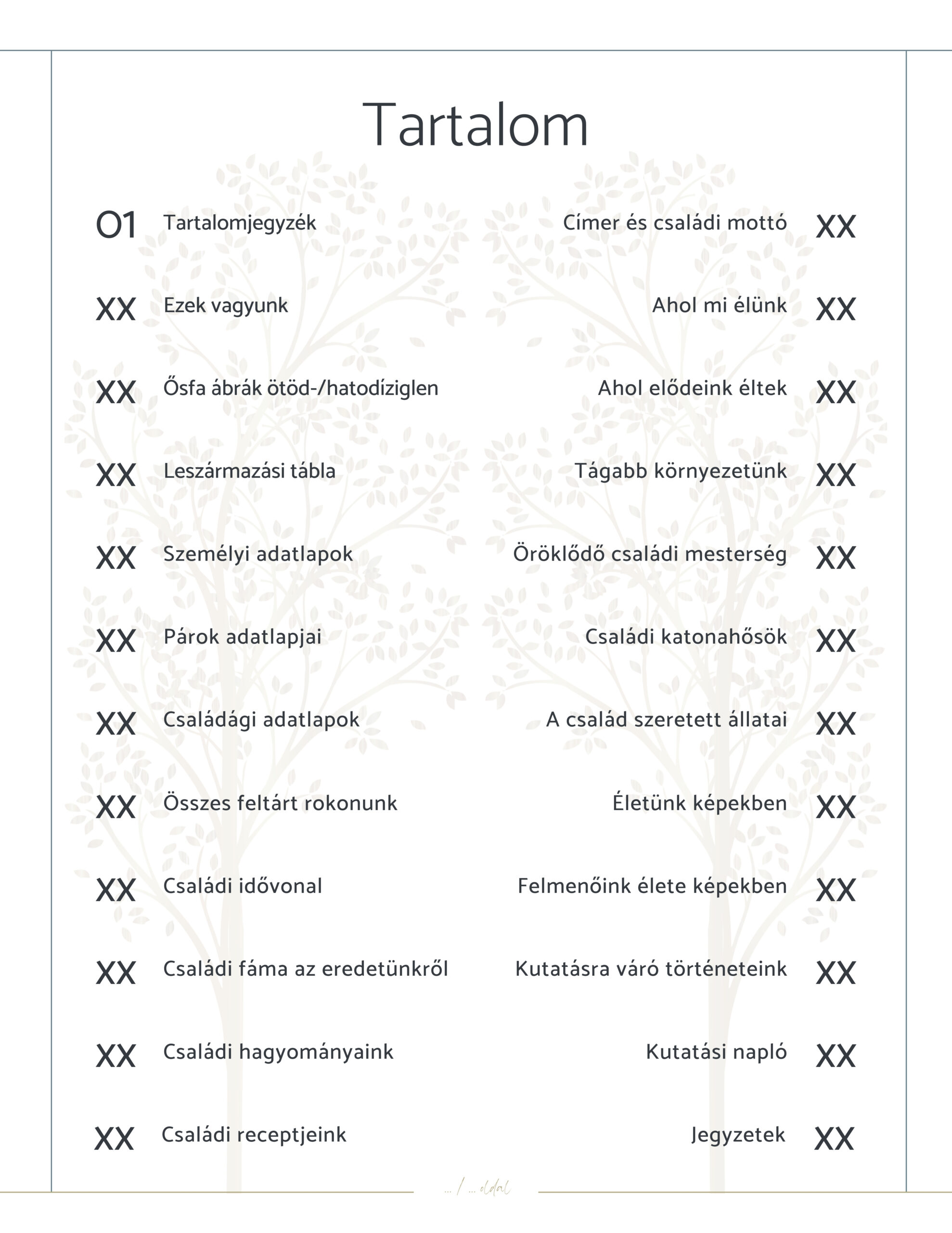 SZEMÉLYRE SZABHATÓ DIGITÁLIS CSALÁDKÖNYV SABLON - Image 3